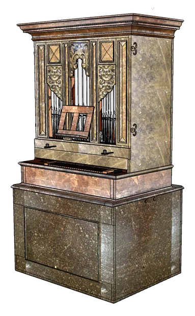 Varhanní positiv, Anton Richter, cca 1730