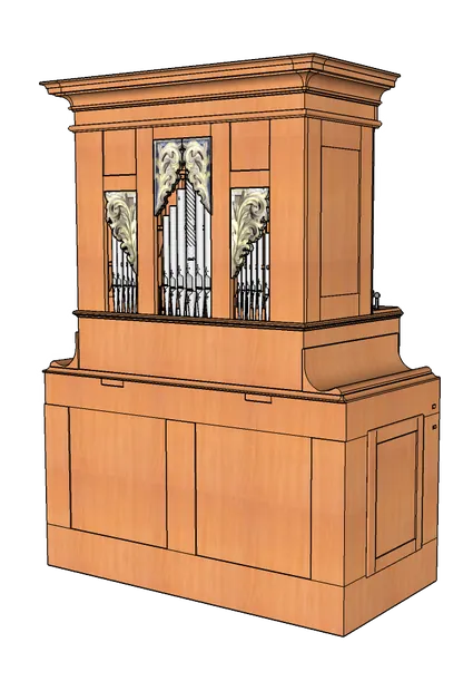 Varhanní positiv z Mostiště, cca 1710